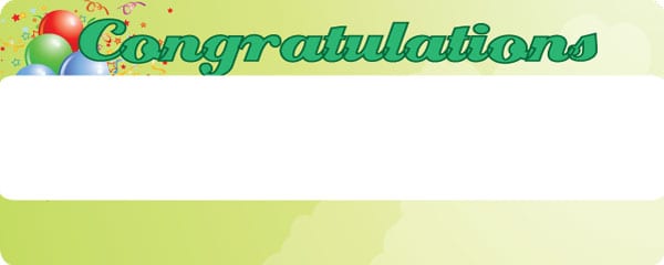 Congratulations Green Clouds Design