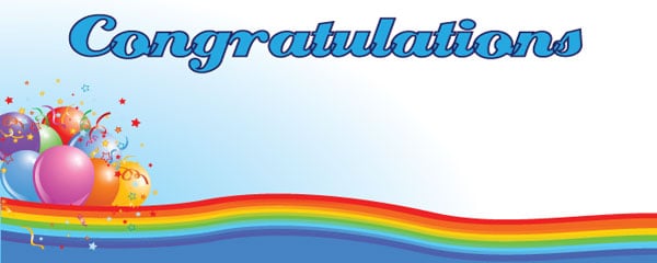 Congratulations Colour Wave Design
