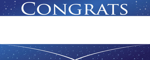 Congratulations Blue Sky & Stars Design