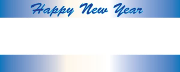 Happy New Years Blue Design