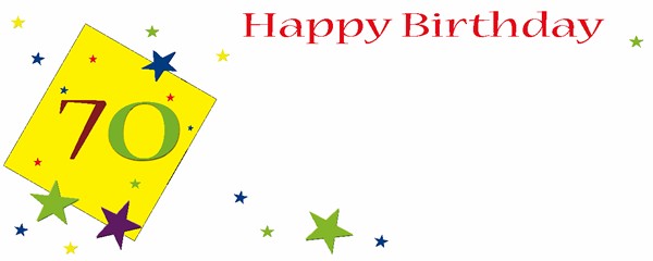 Happy 70th White Birthday Squares and Stars Design