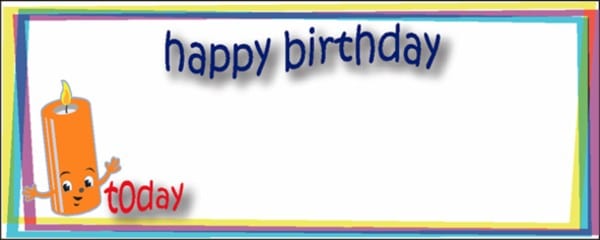 Happy 1st Birthday Candle