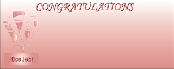 Congratulations Nice Job Pink Balloons Personalised Banner