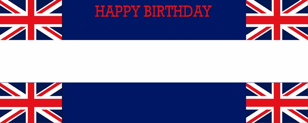 Rule Britannia 4 Union Jacks with White Stripe