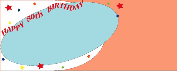 Happy 80th Birthday Pink and White with Blue Disc Personalised Banner