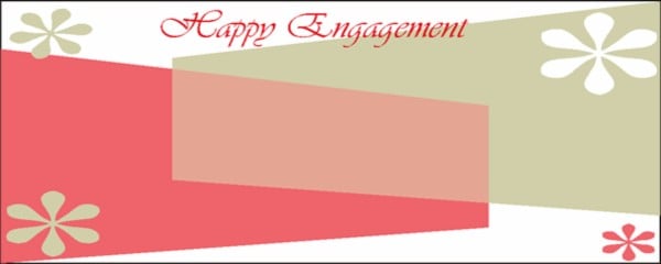 Happy Engagement Pink, Grey and White Personalised Banner