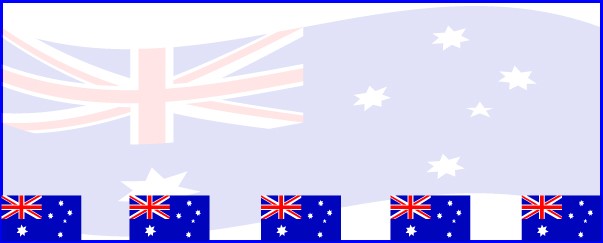Australian Flags On Bottom With Background Flag