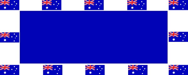 Australian Flags Blue Background