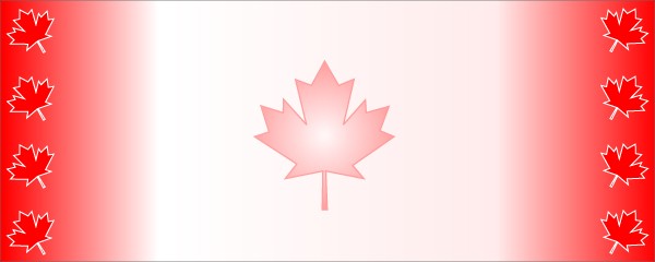 Canadian Flag Leaves At Corner
