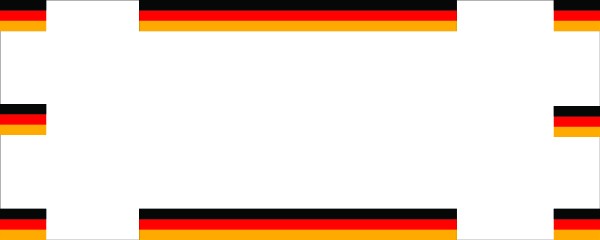 German Flags Right and Left With Flag Colours Top and Bottom