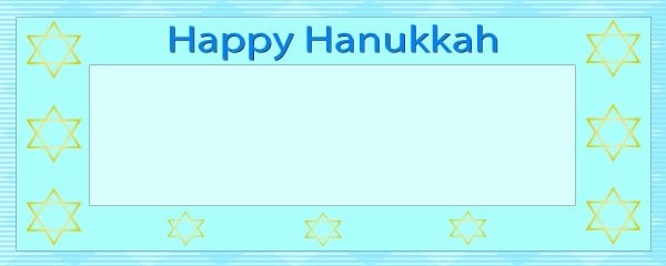 Happy Hanukkah Jewish Sign Personalised Banner