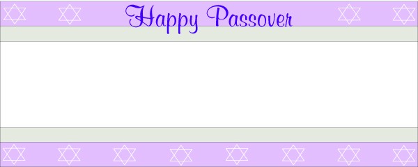 Happy Passover Lilac Jewish Sign Personalised Banner