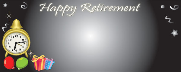 Happy Retirement Black Design