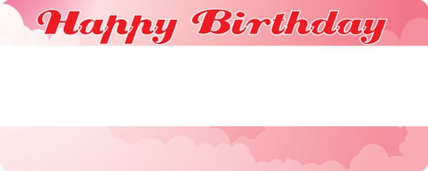 Birthday Girl Pink Clouds Design