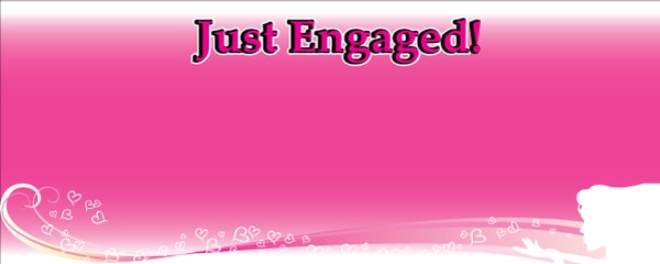 Just Engaged Pink Design