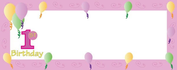 First Birthday Girl Happy Birthday Design