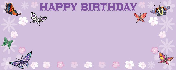 Fluttering Butterflies Party Happy Birthday Design