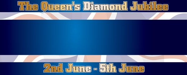 Diamond Jubilee Date Design Small Personalised Banner - 4ft x 2ft