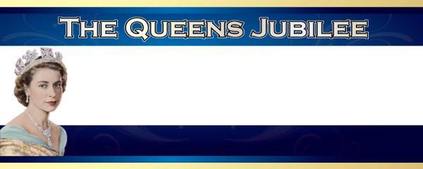 The Queen Original Design Large Personalised Banner - 10ft x 4ft