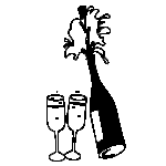 Champagne Bottle & Glasses Clipart Image