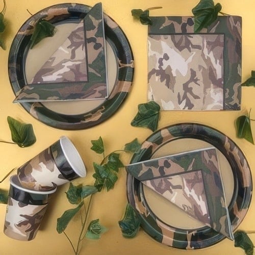 Army Camouflage Theme Party Supplies