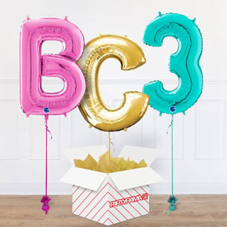 Letters & Numbers Balloon In A Box