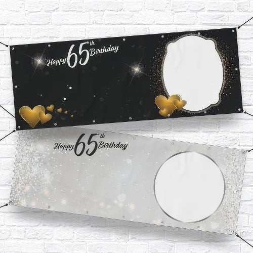 65th Birthday Personalised Banners