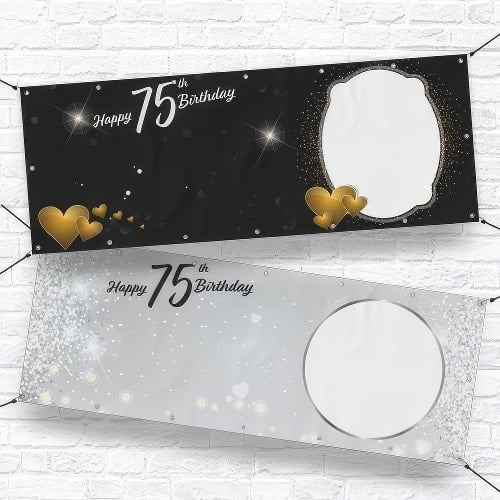 75th Birthday Personalised Banners
