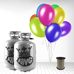 Helium Gas With Plain Colour Balloons Packages