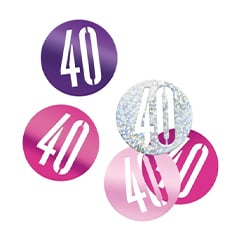40th Birthday Table Decorations