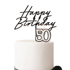 50th Birthday Party Candles & Sparkles