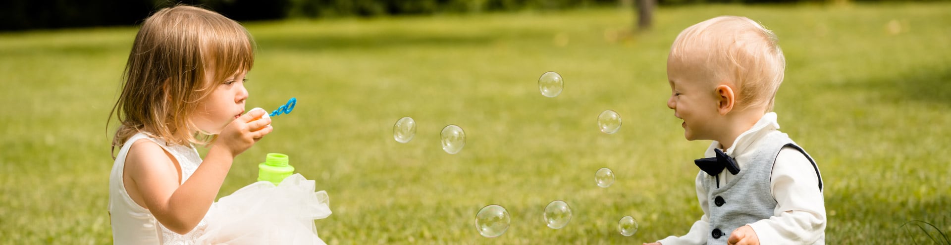 Banner image of keeping kids entertained at your wedding article blog