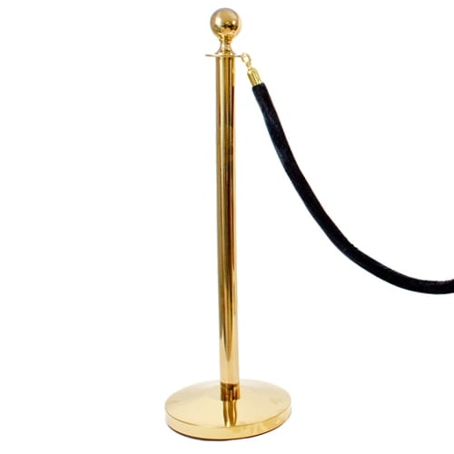 1 Prestige Brass Pole With 1 Black Velvet Rope Product Gallery Image