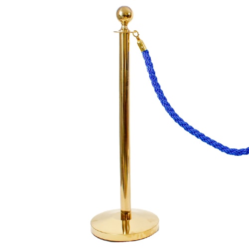 1 Prestige Brass Pole With 1 Blue Braided Rope Product Gallery Image