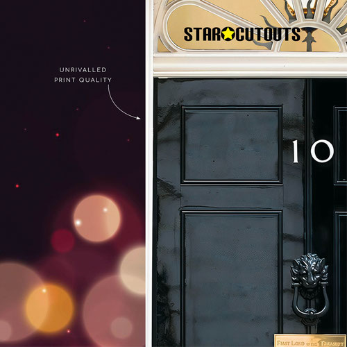 10 Downing Street Door with Larry the Cat Lifesize Cardboard Cutout 189cm Product Gallery Image