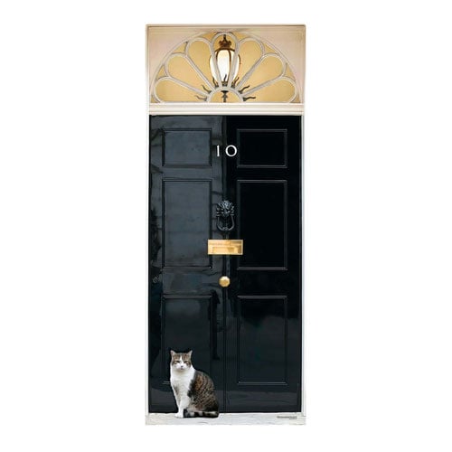 10 Downing Street Door with Larry the Cat Lifesize Cardboard Cutout 189cm