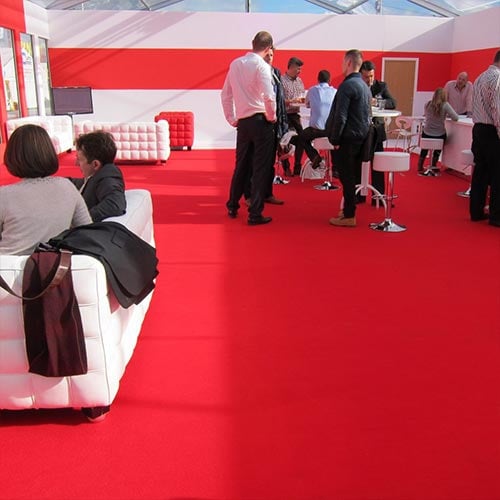 1 Metre Wide Deluxe Exhibition Quality Ribbed Heavy Duty Red Carpet Runner Product Gallery Image