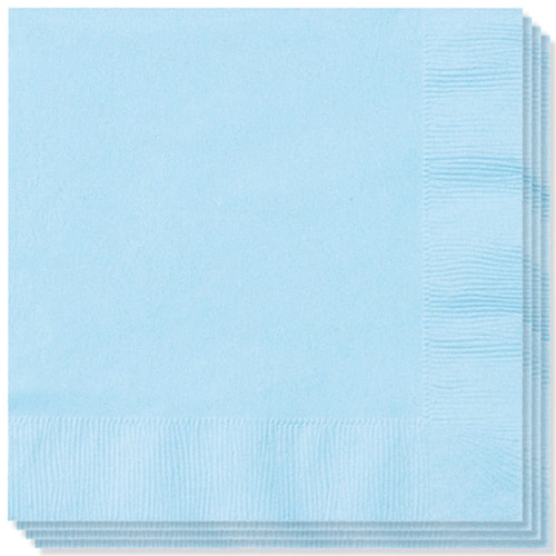 Baby Blue 2 Ply Napkins - 13 Inches / 33cm - Pack of 100 Product Image