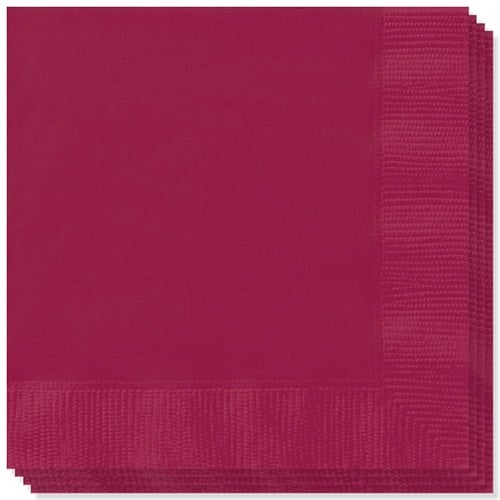 Burgundy 2 Ply Napkins - 13 Inches / 33cm - Pack of 100