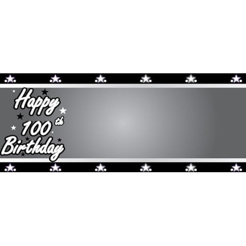 100th Birthday Personalised Banners | Partyrama