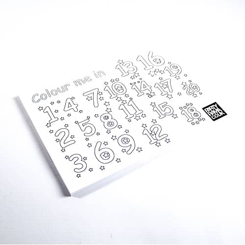 123 Colouring Themed A4 Colouring sheet Product Image