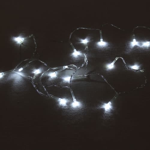20 Cold White Battery Operated Christmas Led Lights Product Image