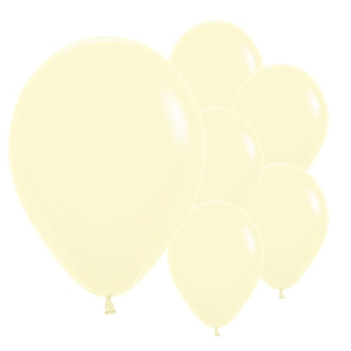 Pastel Matte Yellow Biodegradable Latex Balloons 30cm / 12 in - Pack of 50 Product Image