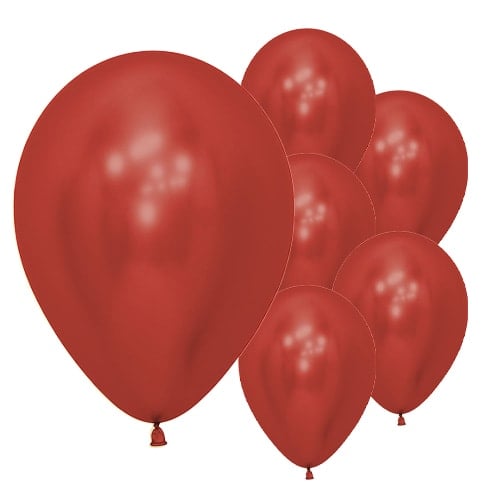 Reflex Crystal Red Biodegradable Latex Balloons 30cm / 12 in - Pack of 50 Product Image