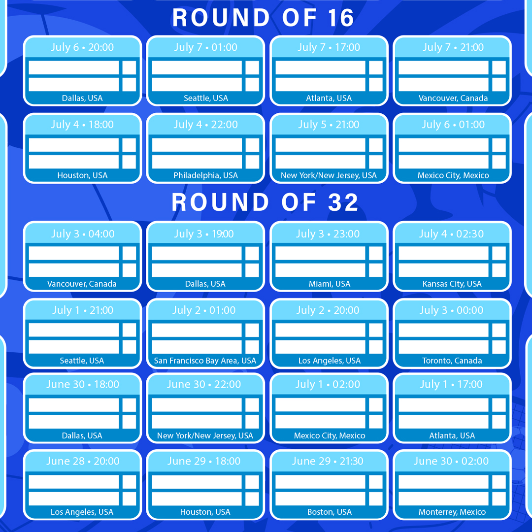 World Football Championship Cup 2026 A3 Fixture Wall Chart Product Gallery Image