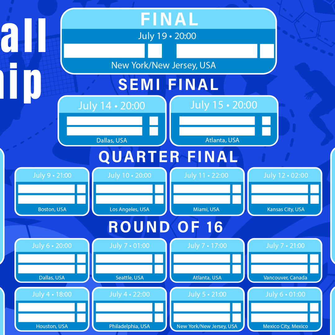 World Football Championship Cup 2026 A3 Fixture Wall Chart Product Gallery Image