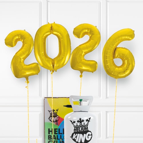 2026 Gold Balloon Kit & Helium Canister Product Image
