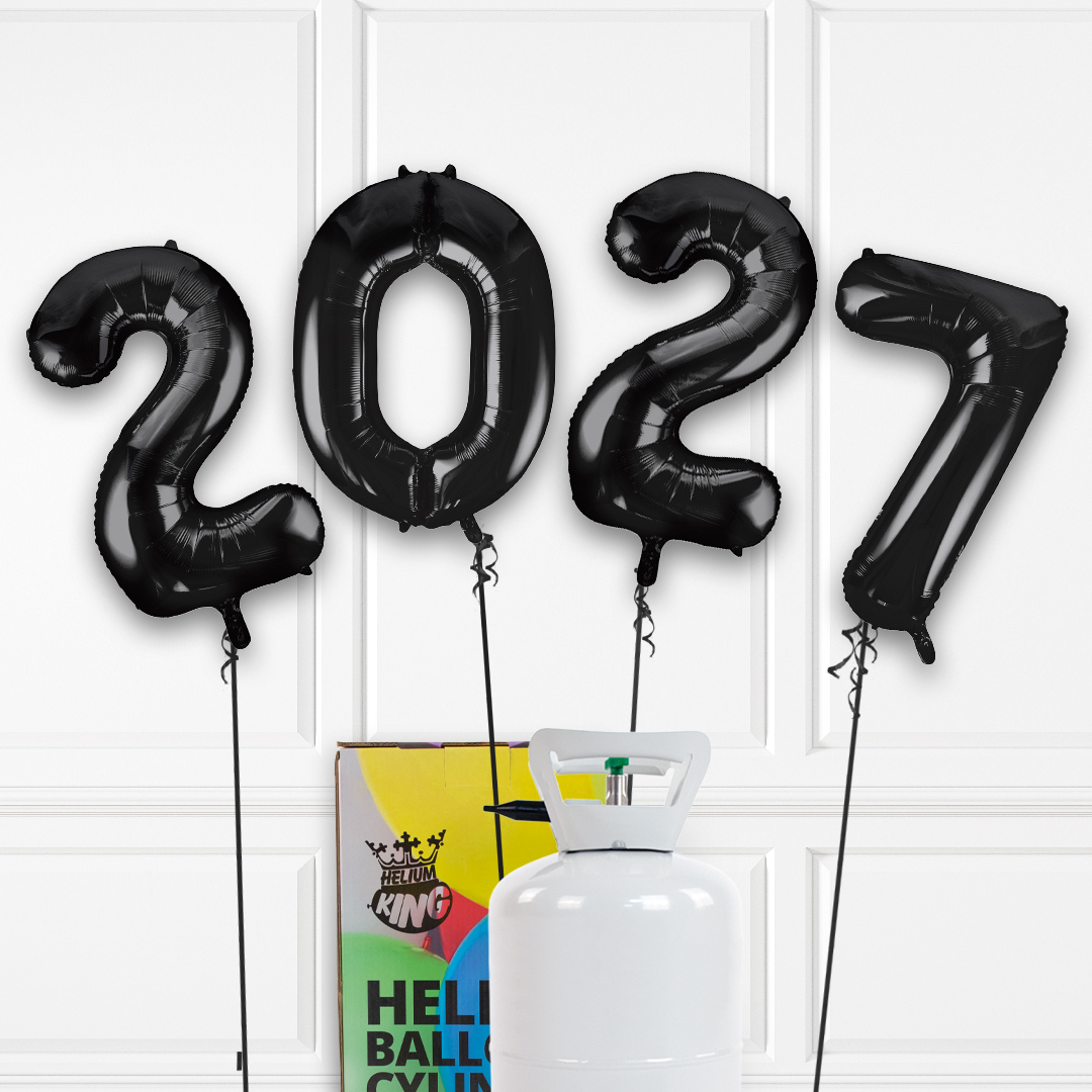2027 Black Balloon Kit & Helium Canister