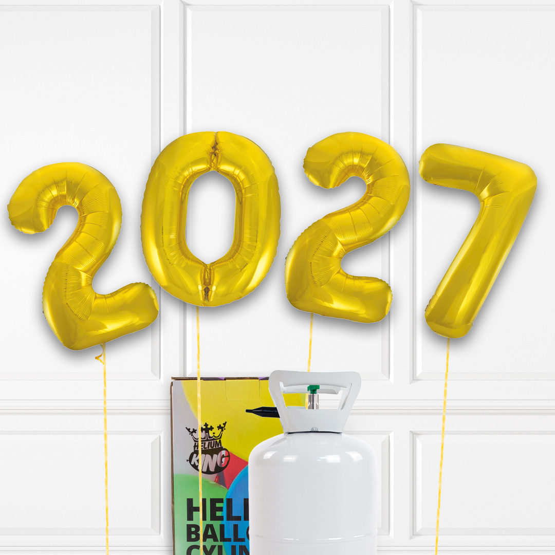 2027 Gold Balloon Kit & Helium Canister