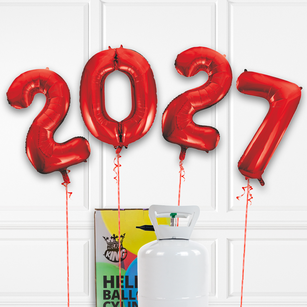 2027 Red Balloon Kit & Helium Canister